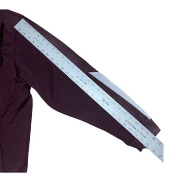 Champion Track Jacket Burgundy Logo C Full Zip - Picture 2 of 7